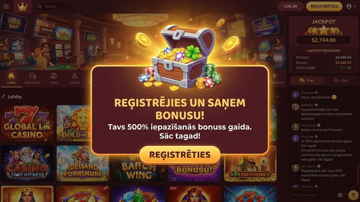 Reģistrēšanās ar bonusu
